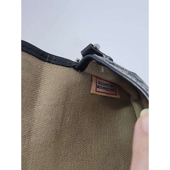DOONEY & BOURKE Vintage Black Canvas Leather Wristlet Wallet‎ Pouch DB Signature - Picture 9 of 15